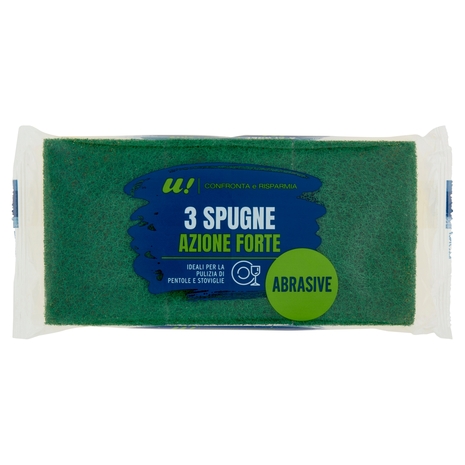 3 Spugne Azione Forte Abrasive U! Confronta e Risparmia